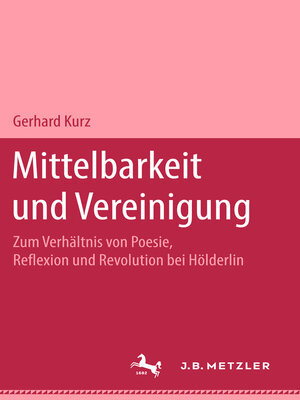 cover image of Mittelbarkeit und Vereinigung